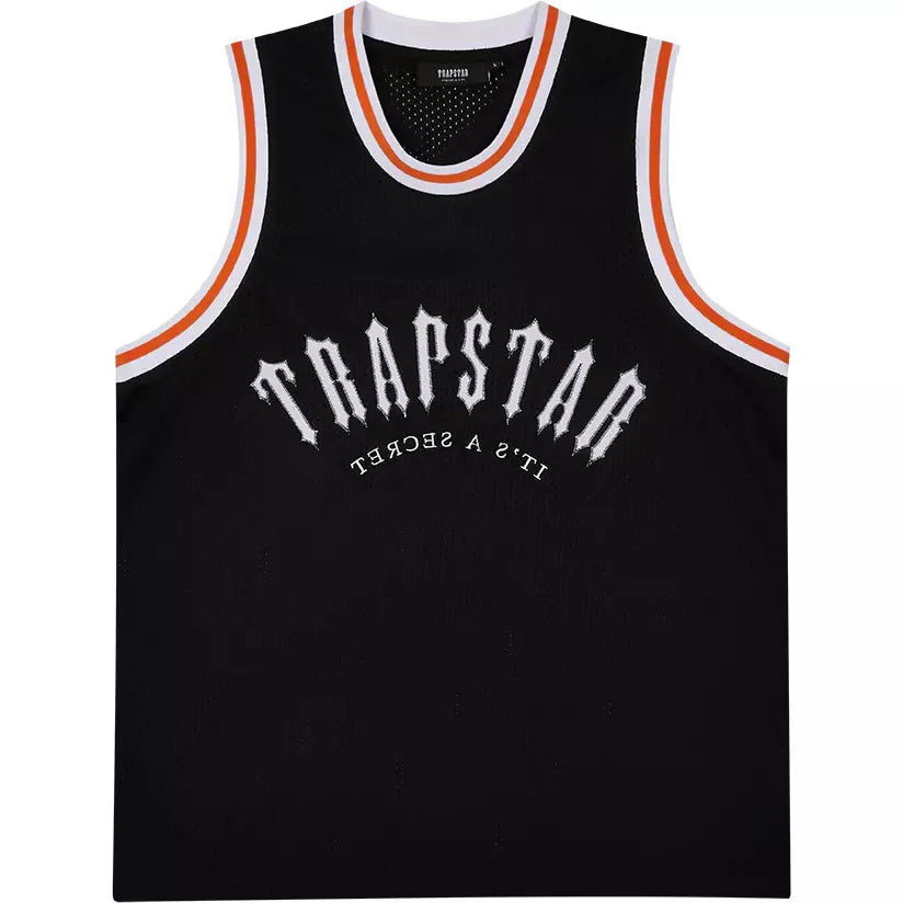 Trapstar Irongate Arch Basketball Vest - Black/White/Orange – Ice