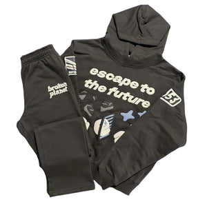 
                  
                    Broken Planet “Escape To The Future” Soot Black Tracksuit
                  
                