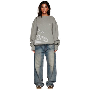 
                  
                    Broken Planet Heather Grey Planet Knit Sweatshirt
                  
                