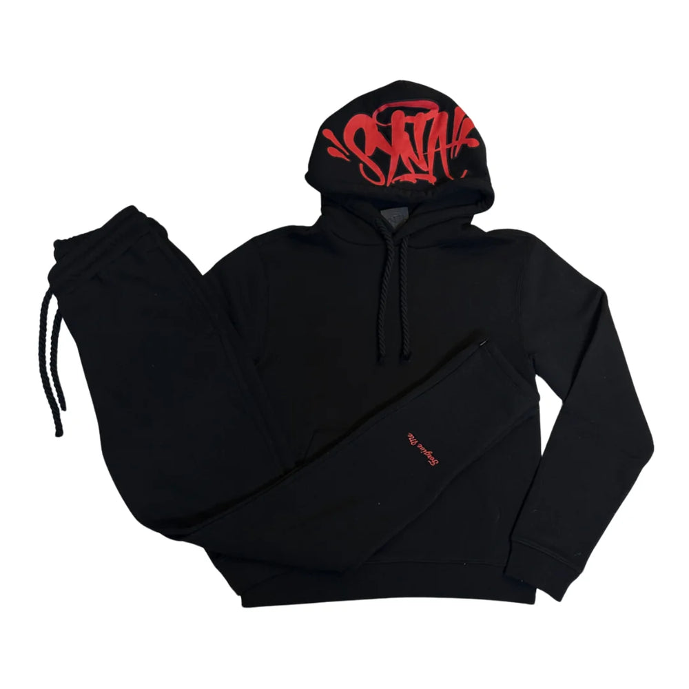 Syna World OG Tracksuit Black Red Ice Kickz