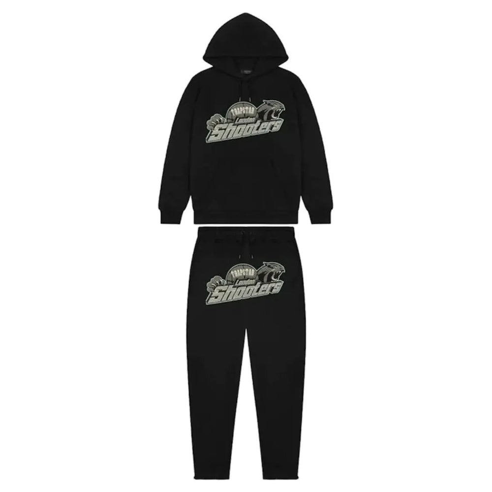 Trapstar Shooters Hooded Tracksuit - Black/Teal