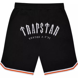 Trapstar Irongate Arch Basketball Shorts - Black/White/Orange