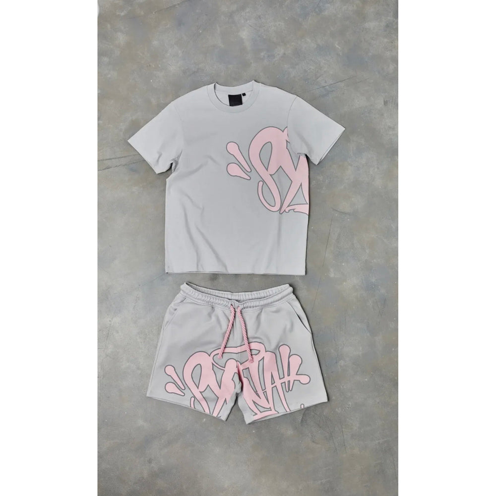 Syna World Short & T-Shirt Set - Grey/Pink – Ice Kickz