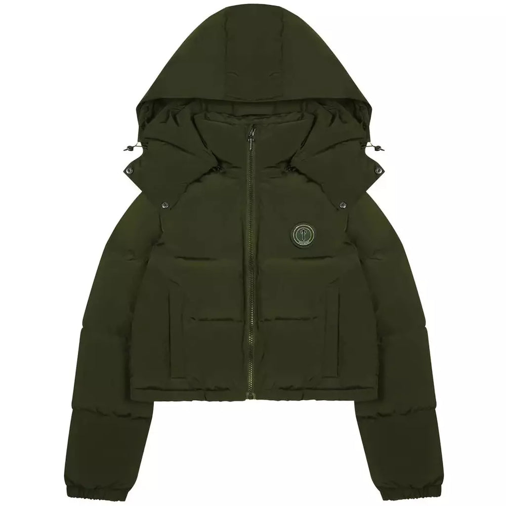 Trapstar Women’s Irongate Detachable Hooded Puffer Jacket - Khaki