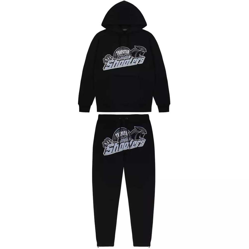 Trapstar Shooters Hooded Tracksuit - Black/Sky Blue – Ice Kickz