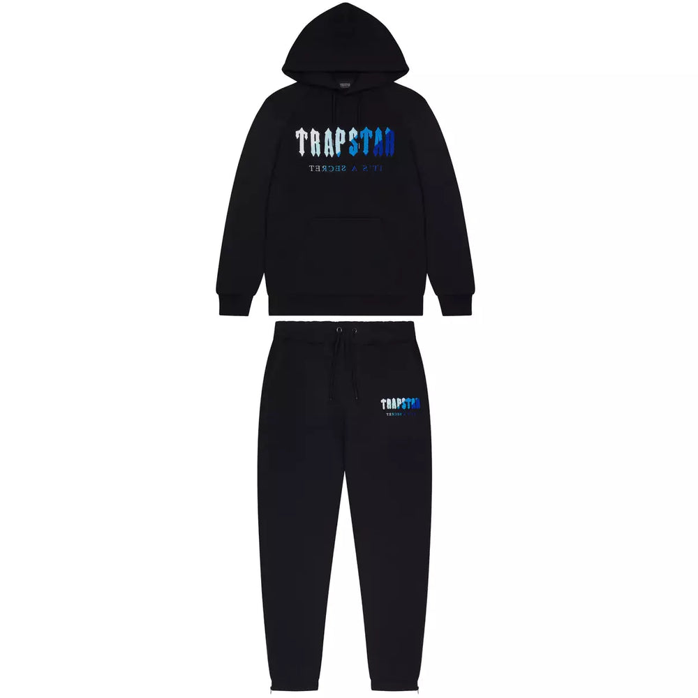 Trapstar Chenille Decoded Hoodie Tracksuit - Black Ice Flavours 2.0 Edition