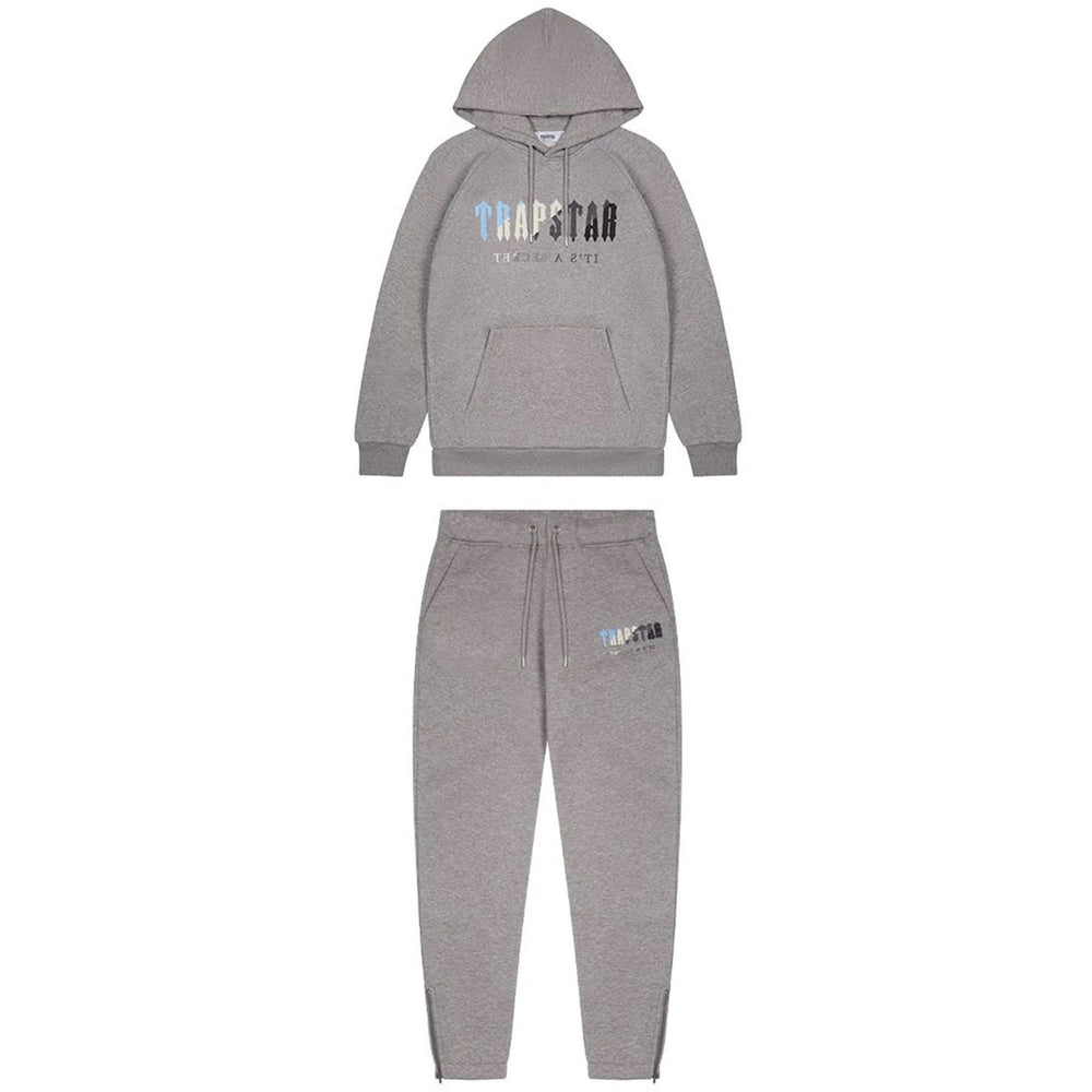 Trapstar Chenille Decoded Hooded Grey Tracksuit Ice Edition – Ice Kickz
