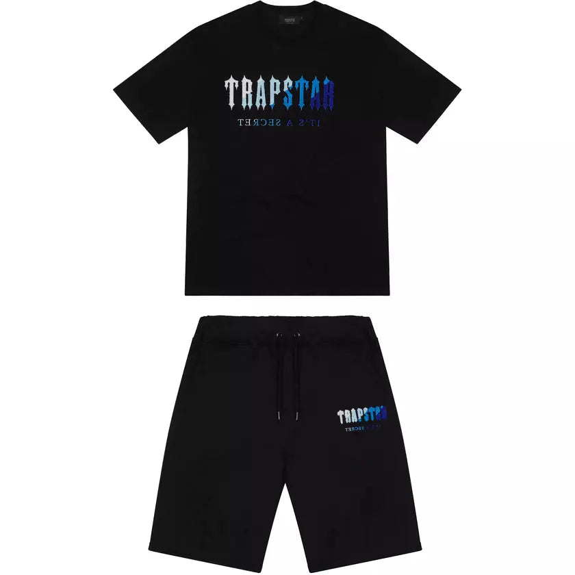 Trapstar Chenille Decoded Short Set - Black Ice Flavours 2.0 Edition